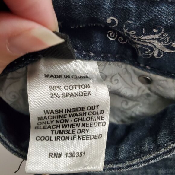 Express Jeans‎ Women's Y2K Stella Distressed Low Rise Bootcut 3D Pocket Size 8L - Picture 5 of 9